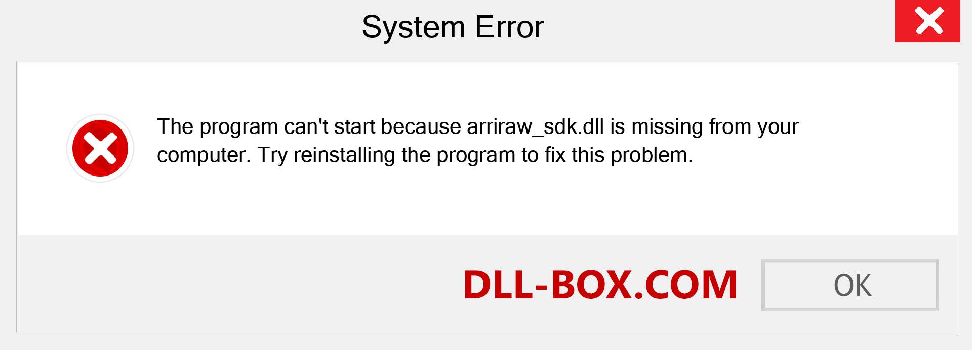  arriraw_sdk.dll file is missing?. Download for Windows 7, 8, 10 - Fix  arriraw_sdk dll Missing Error on Windows, photos, images