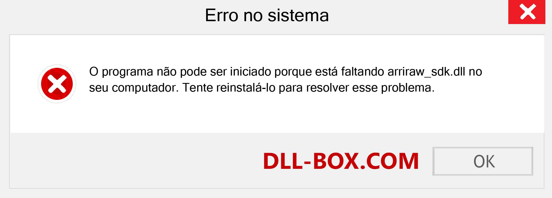 Arquivo arriraw_sdk.dll ausente ?. Download para Windows 7, 8, 10 - Correção de erro ausente arriraw_sdk dll no Windows, fotos, imagens